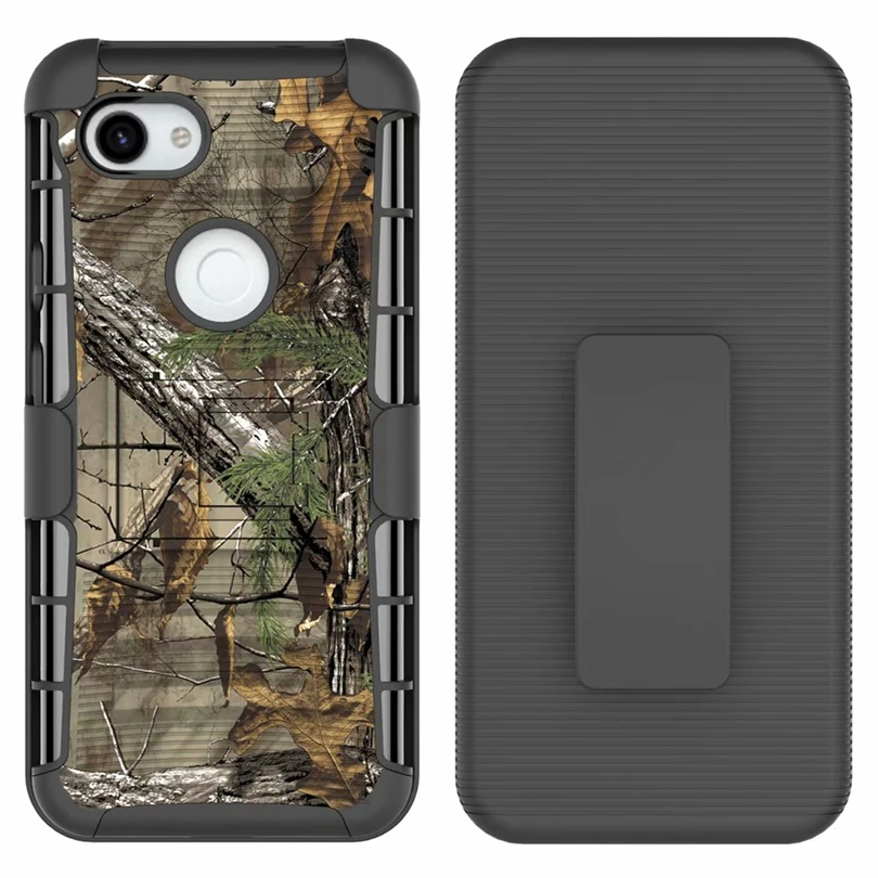 For Google Pixel 3A XL / Pixel3A Case Hybrid Heavy Duty 3 in 1 Military Camo Hard Shockproof Belt Clip Stand Cover | Мобильные
