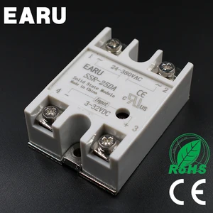 SSR-25DA SSR 25A DC 3-32V To AC 24-380V SSR 25DA Relay Solid State Module Plastic Cover Case SSR-25 DA Temperature Controller