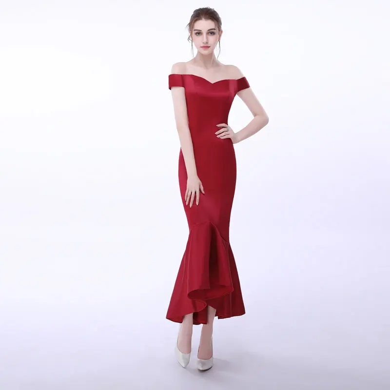 Новое поступление, платья для выпускного вечера, Vestido de Festa, платье с аппликацией и вырезом лодочкой, элегантное, на шнуровке, стильное, с оборками, сексуальное платье русалки