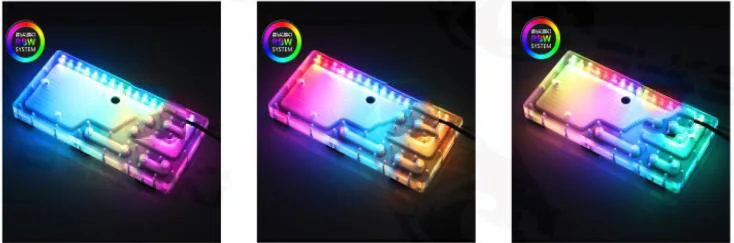 (RBW 5V) no pump Bykski резервуар для воды для Phanteks PK518 600S чехол для компьютера, прозрачный водный щит, резервуар для водяного охлаждения, RGV-PHA-PK518 - Цвет лезвия: (RBW 5V) no pump
