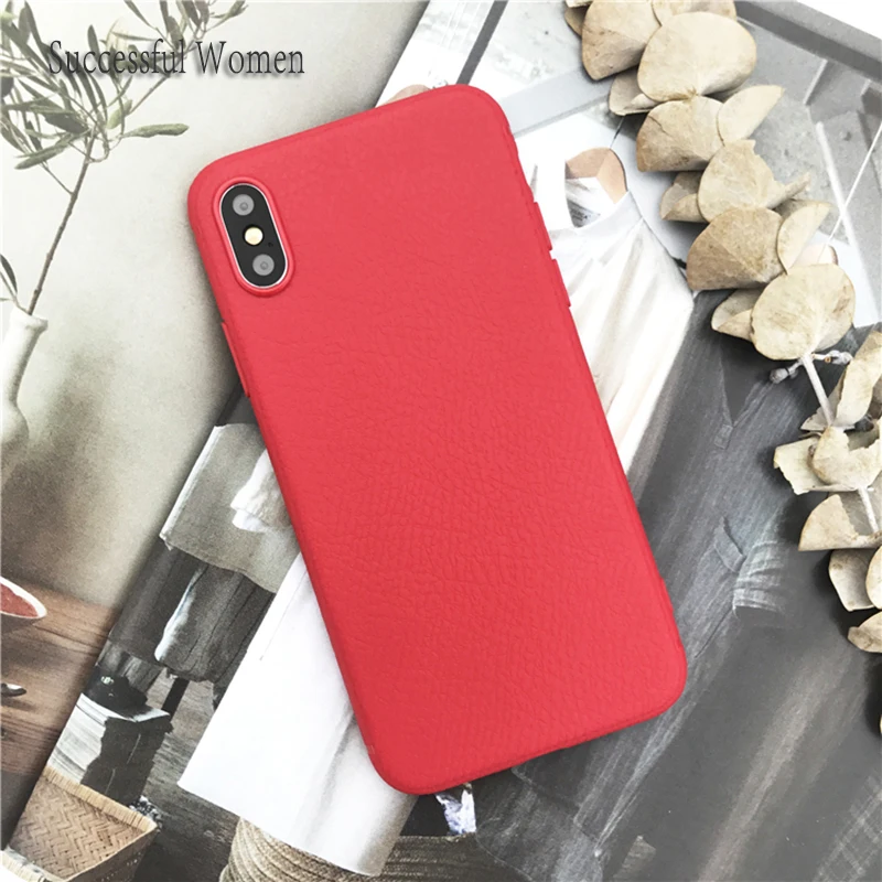 Litchi Чехлы для iPhone X 10 8 7 6 6s оригинальный Дизайн Высокое качество заднюю крышку
