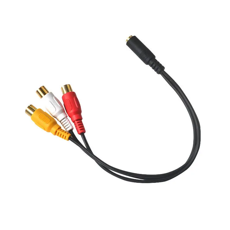 0 25 мм F к 3RCA аудио видео Кабель адаптер М|cable f|cable 3cable c |