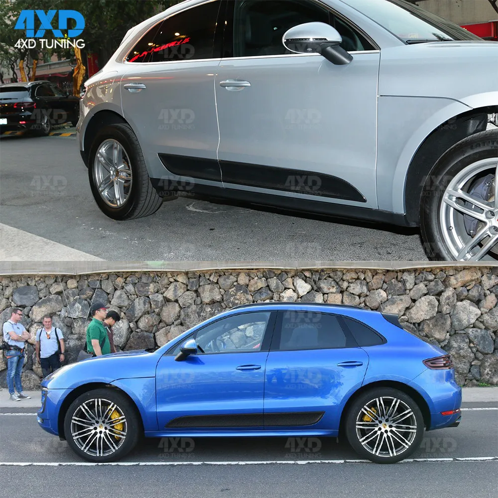 Защита боковой двери автомобиля для Porsche Macan карбоновая черная отделка дверной