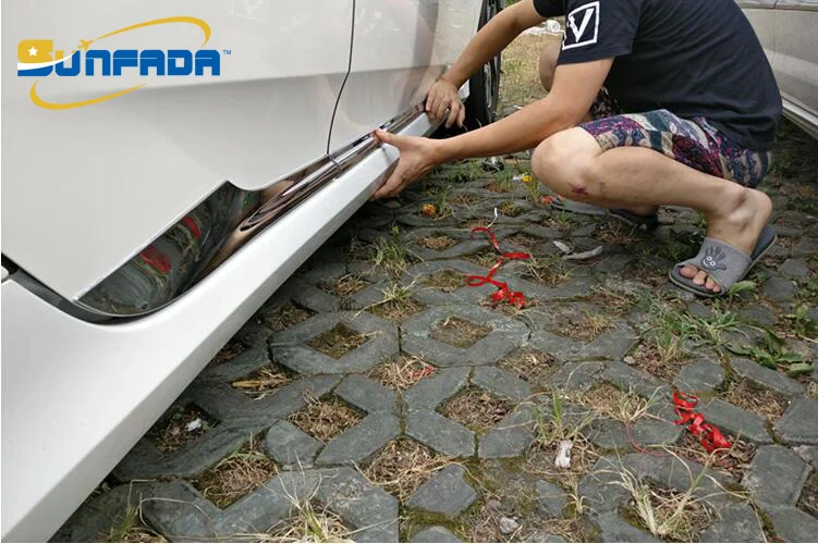 Sunfada Хром ABS двери автомобиля со стороны тела украшения отделка чехлы