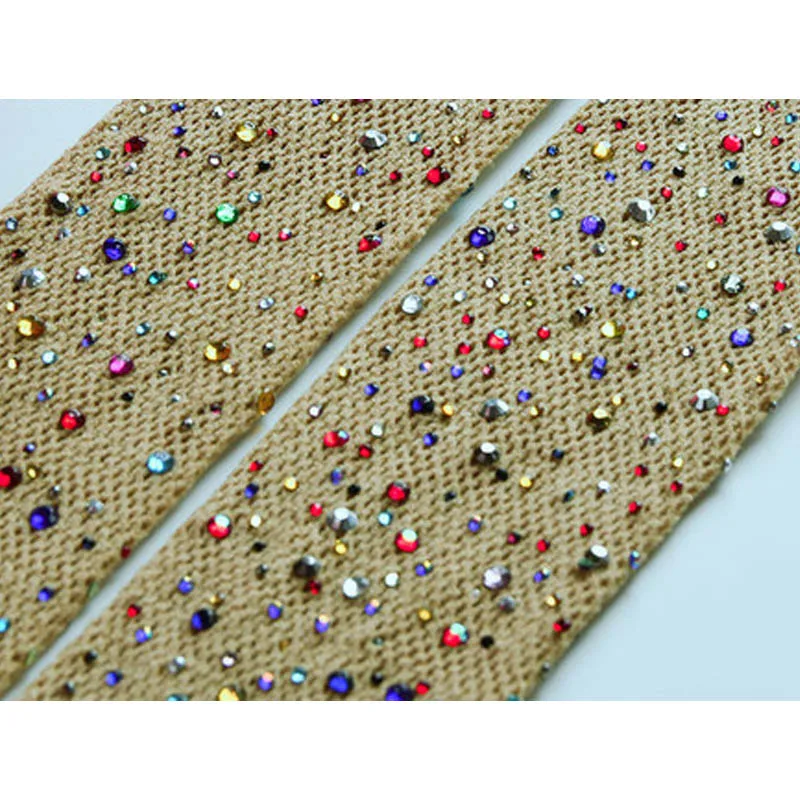 colorful Rhinestone Неоновые колготки и чулки женские сексуальные открытые Стразы ажурные карнавальные чулки блестящее Прозрачное нижнее белье бриллиантовые колготки - Цвет: colorful Rhinestone