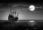Пиратский корабль Galleon море большой Шелковый плакат Настенный декор комната живопись 24x3 дюйма