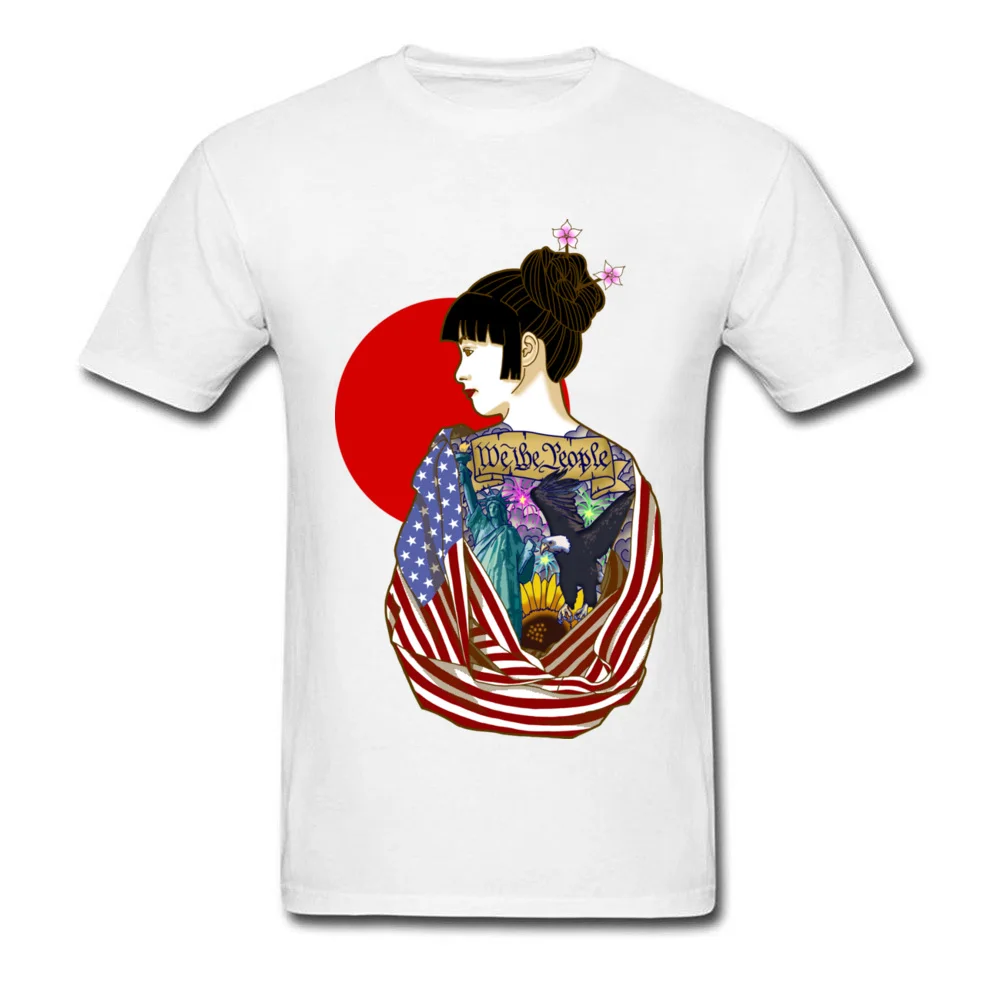 2018 японская футболка с коротким рукавом для мужчин и женщин американский флаг