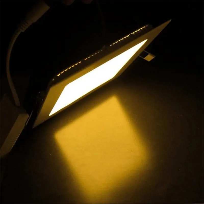 

4pcs Square Pnael Light 12W 1200lm Warm Cool White Color Recessed Ceiling DownLight Bulb Lamp 60leds for home/Hotel AC85-265V