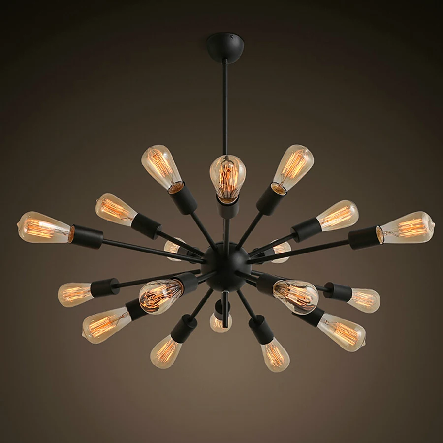 Бесплатная доставка винтажные лампы в стиле ретро Φ 18 металлические черные с