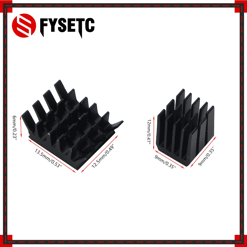 

1 Set pf 2pc Raspberry Pi Heatsinks Cooler Aluminum Black With Adhesive Heat Sink Set Kit For Cooling Raspberry Pi 3 / 2 Model B