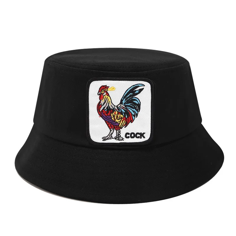 2021 four seasons Cotton Animal Flat Bucket Hat Fisherman Hat outdoor travel Sun Cap for men and Women 08 images - 6
