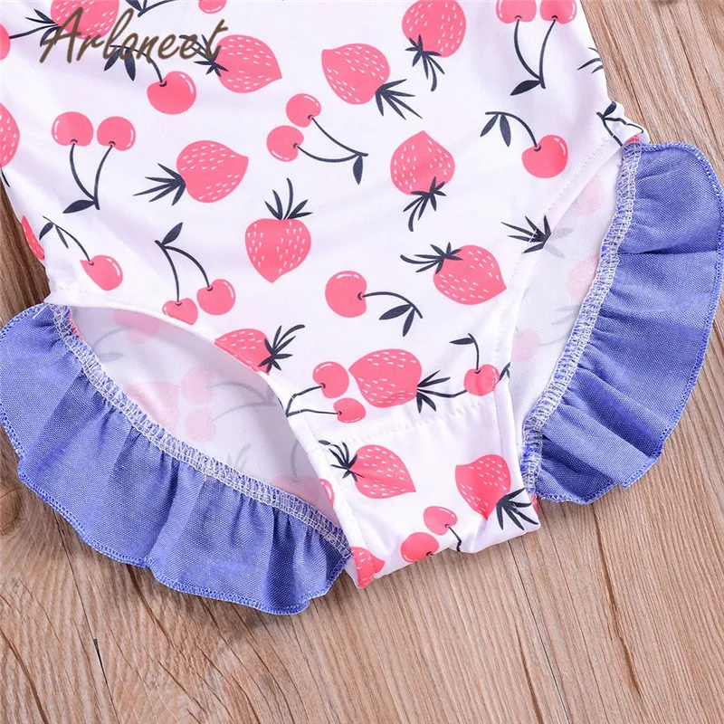 Детский купальный костюм ARLONEET с бантом и принтом фруктов для девочек летняя