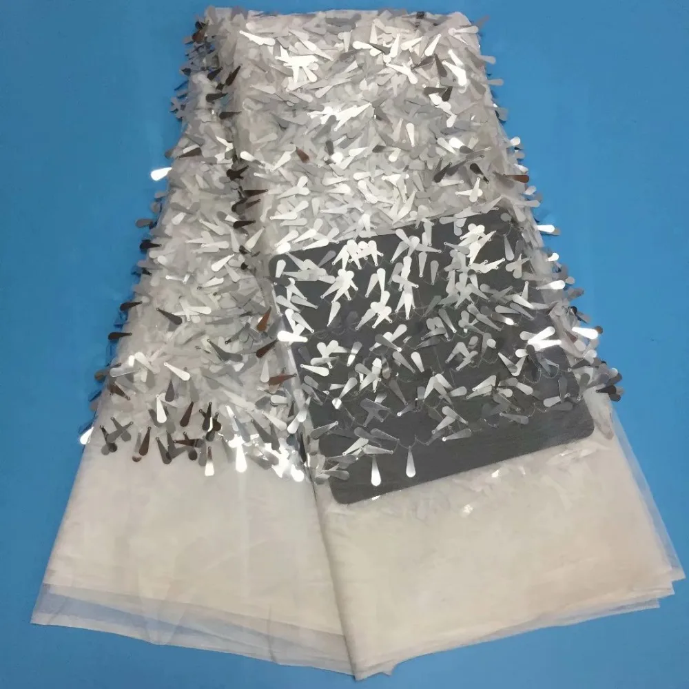 Французский вельветовый кружевной материал белого цвета Высококачественная