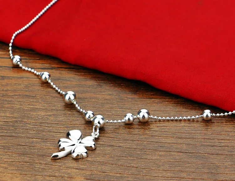 Роскошное ожерелье с милым кулоном в виде клевера высококачественное изысканное