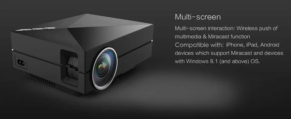 ByJoTeCH GM60 серия HD проектор 1000 люмен поддержка 1080P мини домашний кинотеатр 3D проектор wifi многоэкранный интерактивный варианты