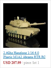 Henglong 1/16 масштаб 6,0 настроить Abrams rc Танк 3918 360 револьверная отдача ствола TH12946