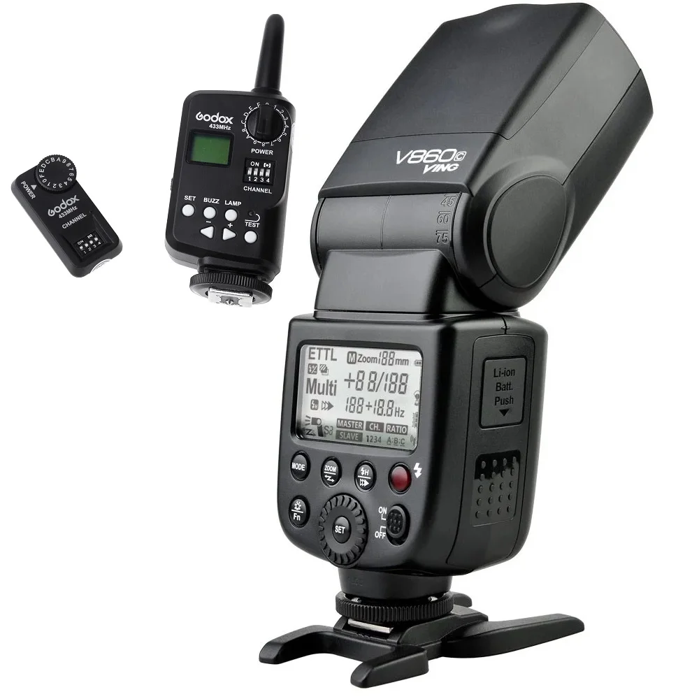 Godox V860C VING литий ионная перезаряжаемая батарея Speedlite E TTL вспышка со стандартным