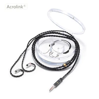acrolink 2pin connector 4 4mm balanced 8 core 99 99 pure silver earphone cable for w4r se3 se5 um3x with ear hook