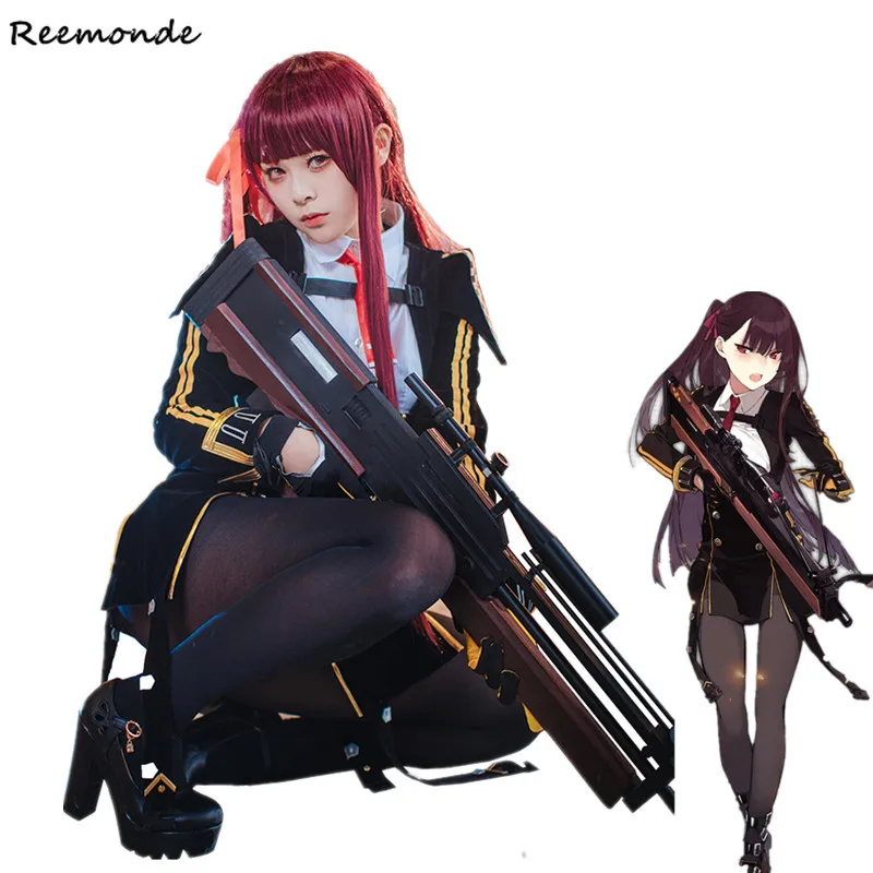 Игра для девочек Frontline WA2000 костюмы для косплея Униформа карнавальный Наряд полный комплект синтетические парики для волос для женщин девочек одежда на Хэллоуин