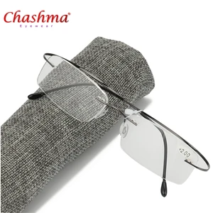 Очки для чтения CHASHMA, суперсветильник складсветильник очки из титана без оправы с гибкой памятью, 1,0, 1,5, 1,75, 2,0, 2,5, 2,75, 3,0
