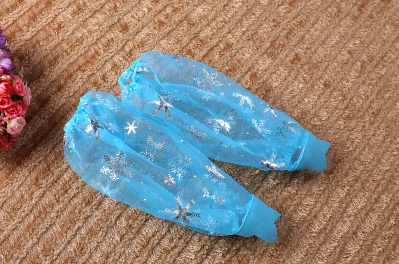 Princess Dress Deguisement Elsa Winter (dress+cape+sleeve) Lace Anna Cosplay Costume robe reine des neiges 2-7Year | Детская одежда и