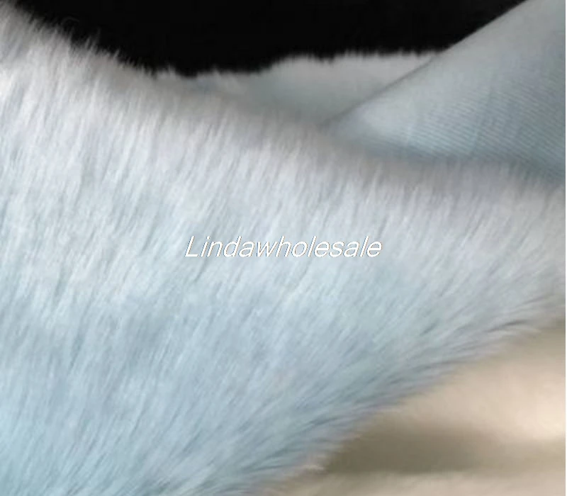No.14 Light blue Качественная имитация кроличьего меха, войлочная ткань, ворс 2 см Искусственный мех Ткань, 17 цветов мех текстиль, 180 см* 50 см/шт - Цвет: No.14 Light blue