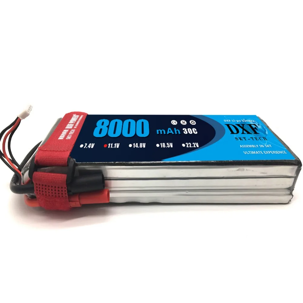 Аккумулятор DXF Lipo хорошего качества 11 1 В 3S 8000 мАч 30C 60C ру AKKU батарея для самолета