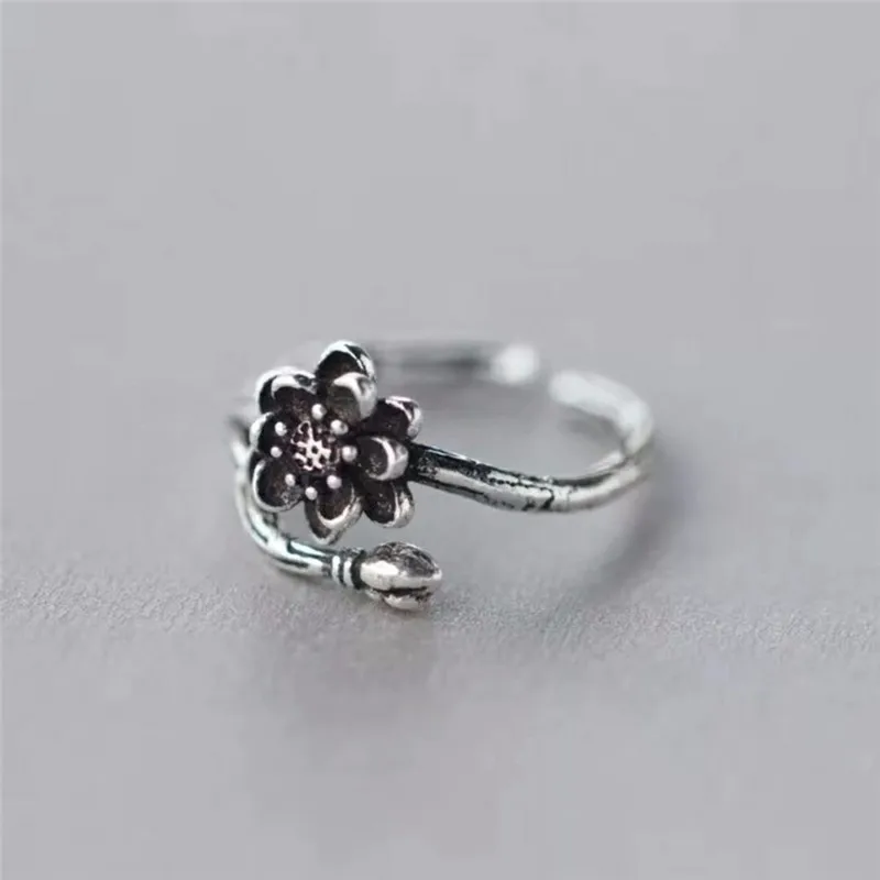 1 шт. Винтаж Открытое кольцо Анель Anillos Тибетский Серебряные кольца Bague Aneis Feminino