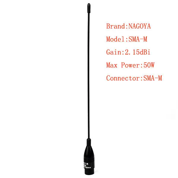 Фото Мягкая антенна 20x NAGOYA, для BAOFENG RETEVIS RT1/2/3 TYT, 50 Вт, VHF/UHF, с технологией «Нагоя», с функцией «NA-666» №4
