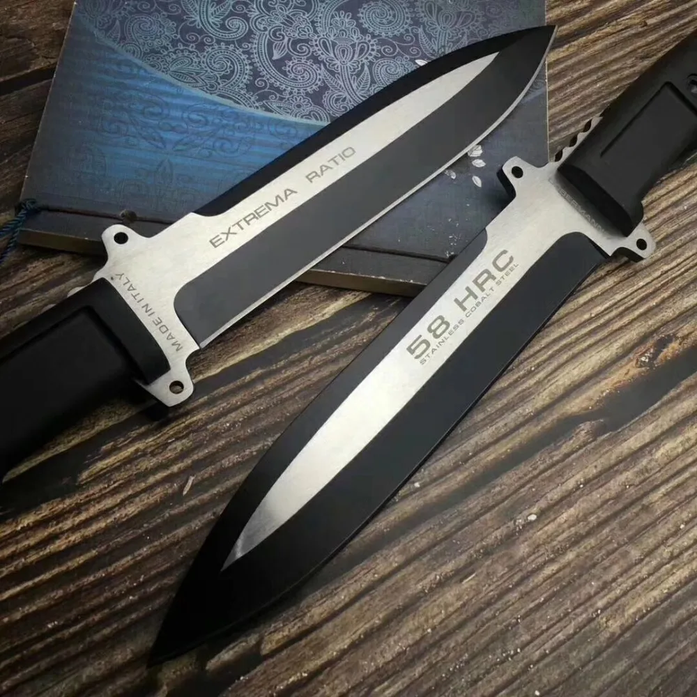 Mengoing 7Cr13Mov Steel Military Utility Knfie Outdoor Survival Fixed Blade Knife With ABS Sheath