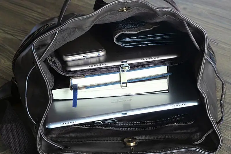 

Genuine leather cow leather women large soft backpack