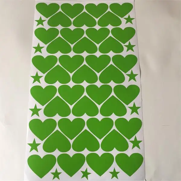 Apple Green Мультфильм маленький стикер на стену в форме сердца для детей детские комнаты обои шкаф холодильник украшение самоклеющиеся виниловые наклейки на стены - Цвет: Apple Green