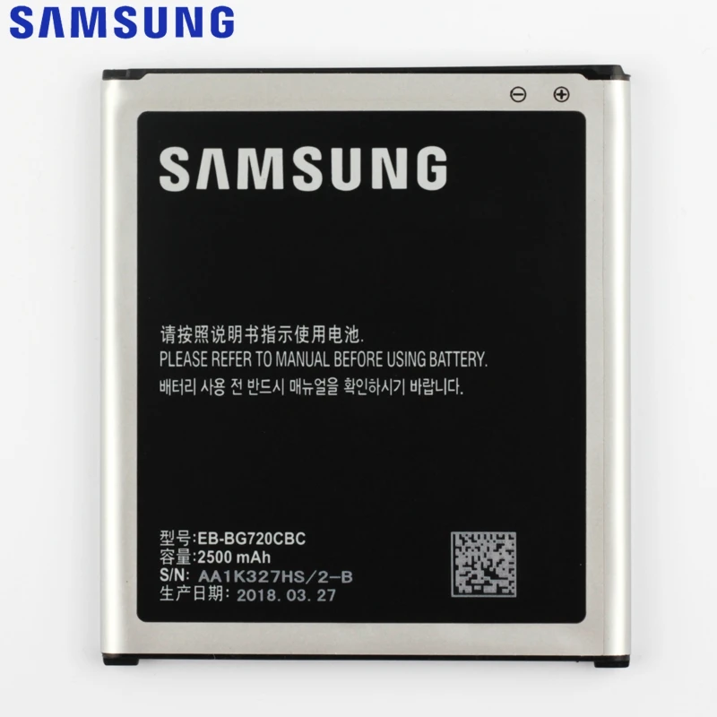 Сменный аккумулятор samsung для Galaxy G7200 G7209 G7202 G7208 G720NO из натуральной EB-BG720CBC с функцией NFC 2500 мАч