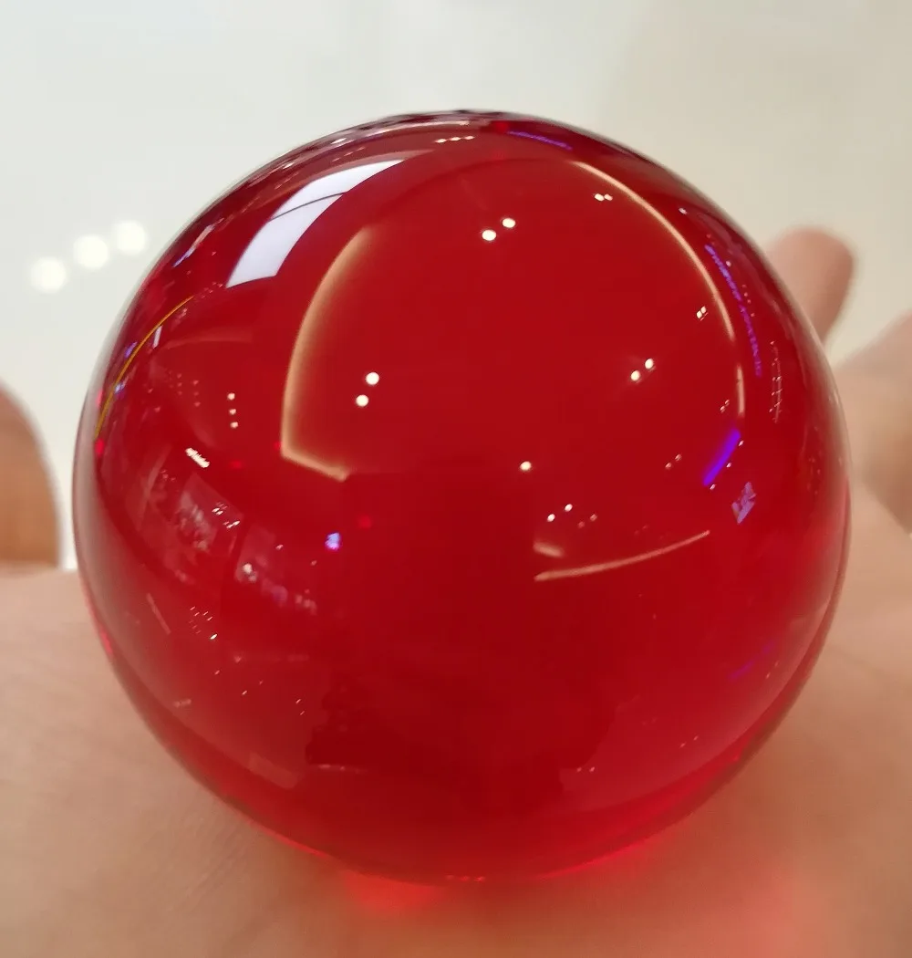 LACALOVE 70 мм Хороший красный редкий кварцевый хрустальный шар Волшебная Сфера