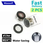 Водосберегающий кран WASOURLF 2 шт. 4 л, аэратор для крана с наружной резьбой M24, 4 л, барботер для раковины, кухонные аксессуары, фитинги, оптовая продажа