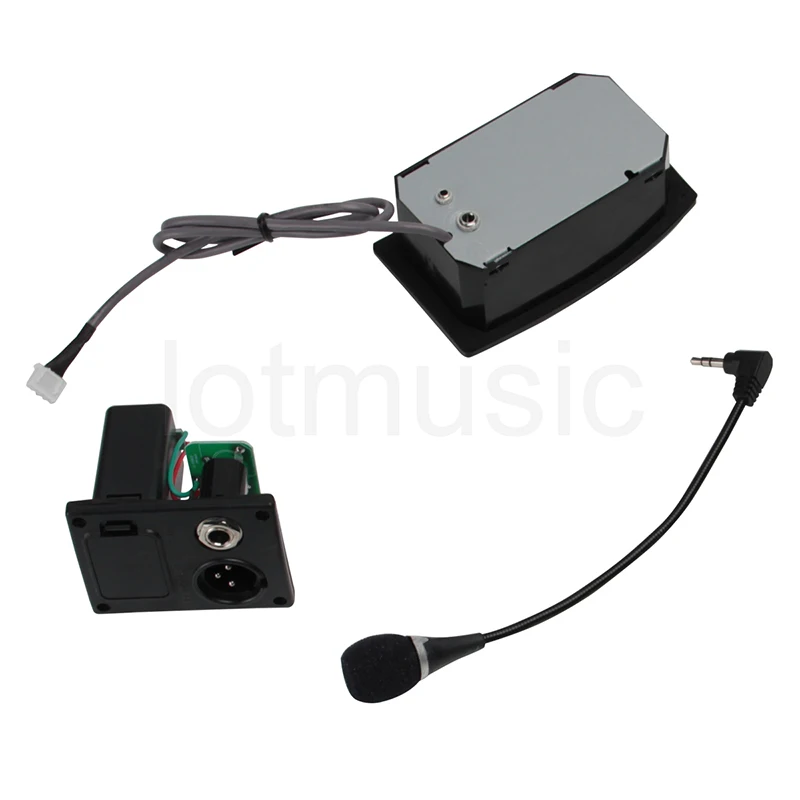 5 диапазонов акустической гитары эквалайзер пьезо пикап тюнер усилитель LCD Mic 2