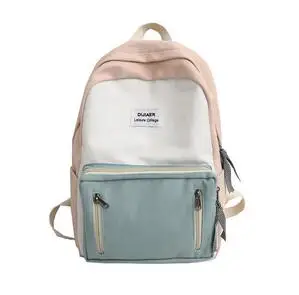 pink XM9069 JOYPESSIE Модный корейский простой хлопковый рюкзак для подростков, рюкзак для путешествий, ранец, рюкзак для мужчин и женщин, школьный рюкзак - Цвет: pink XM9069
