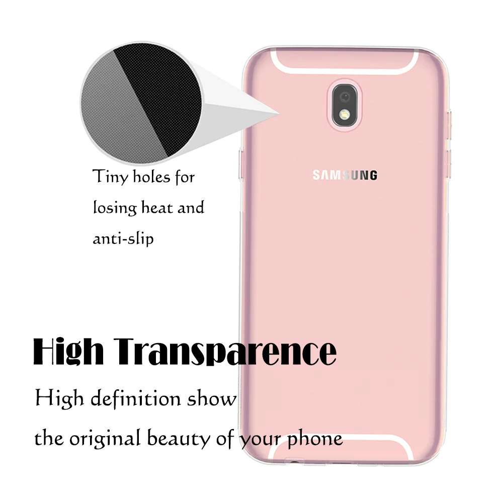 Для Samsung Galaxy J7 Pro J730G 730F j7 2017 прозрачный защитный чехол из ТПУ задняя крышка 9H