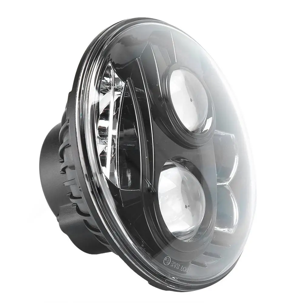 Black Marloo 2X7 дюймов круглый Проектор 80 Вт светодиодный фары для Jeep Wrangler JK TJ LJ Unlimited Sport Sahara Rubicon и мотоциклы - Цвет: Black