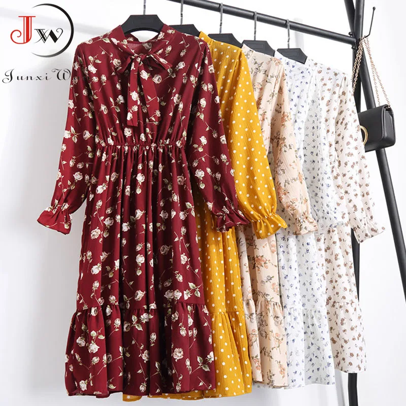 2021 летнее шифоновое длинное винтажное платье с цветочным принтом женское