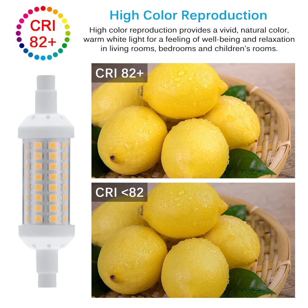 Светодиодный лампа 6 Вт 10 R7S затемнения светодиодный светильник 450 люмен 1000 360