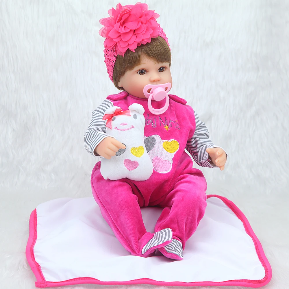 Forrsdor 40cm Lovely doll simulation soft rubber environmental lifelike baby girl play toys Best-selling Europe and America | Игрушки и