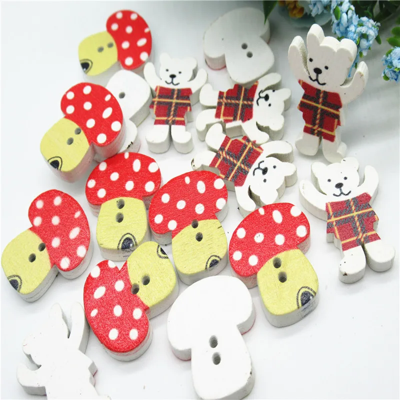 20 шт. декоративные пуговицы в виде медведя 30 мм | Дом и сад