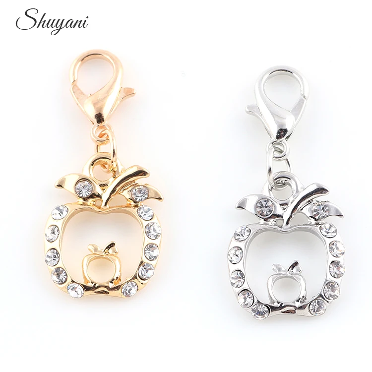 Подвеска в виде яблока с кристаллами фруктами 20 шт./лот|dangle charms|charm charmjewelry making charms |