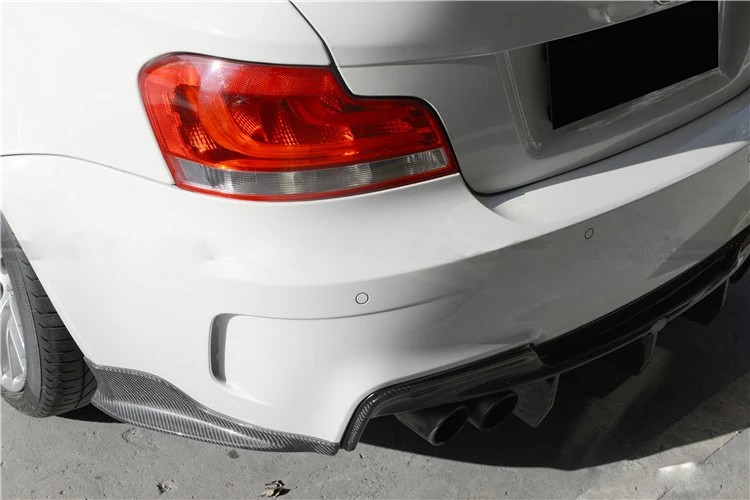 Углеродное волокно для E82 авто задний бампер губ Автомобильный Диффузор BMW 1 серия
