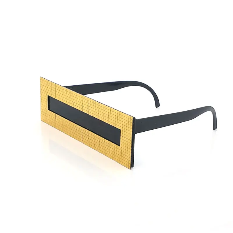 Gold Bar Солнцезащитные очки с очками, цельные прямоугольные солнцезащитные очки, золотой шахматный бар - Цвет линз: Gold Bar