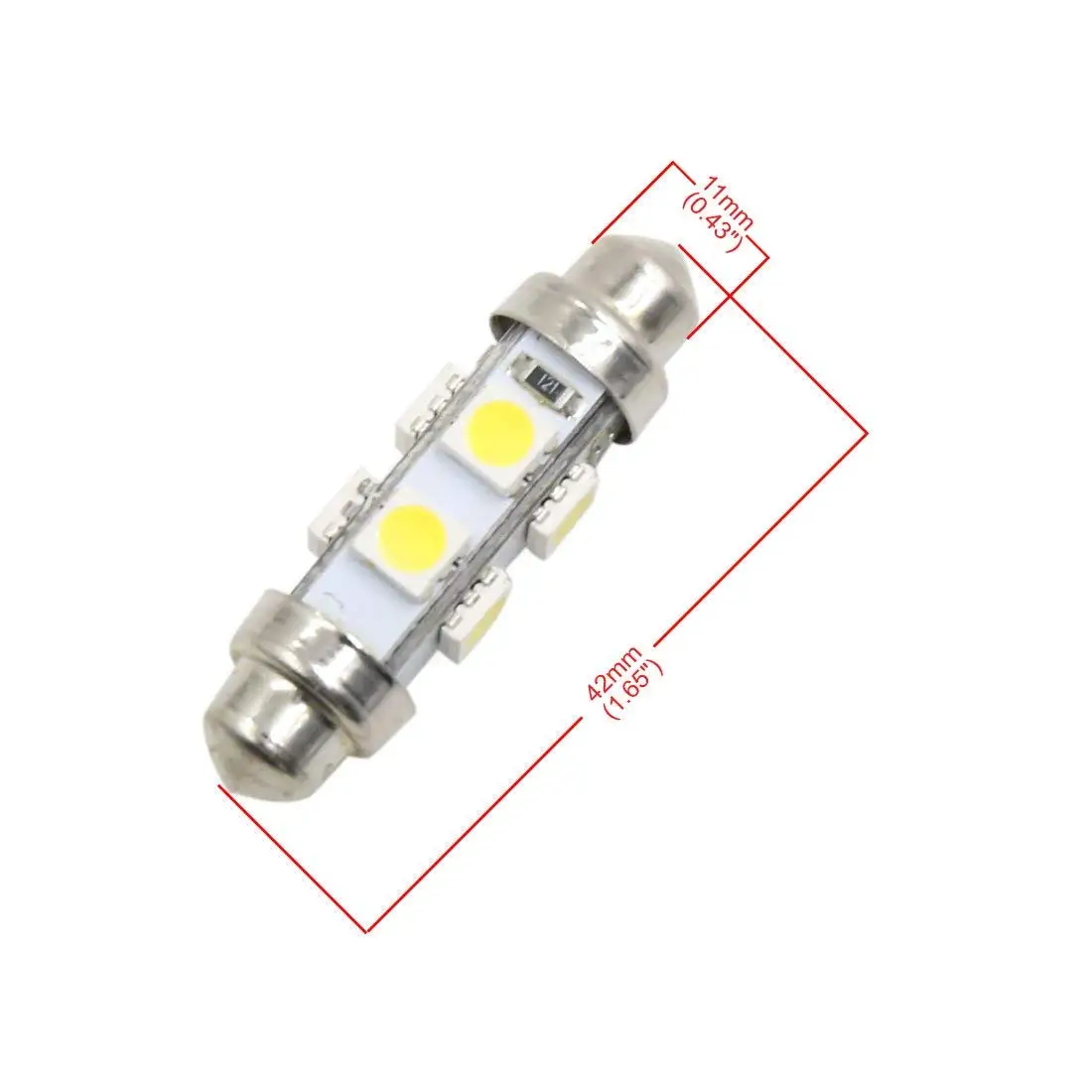 Uxcell 10 шт 42 мм белый 8-505050-smd светодиодный светильник с фестоном Купол Карта лампа