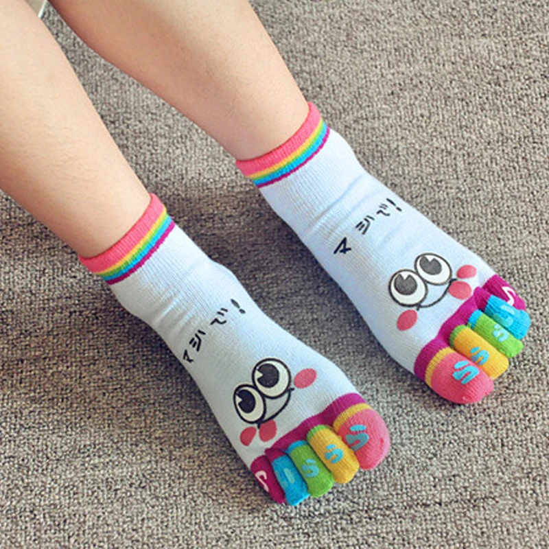 Женские Дышащие носки из чистого хлопка с пятью носками мягкие и удобные ножные |