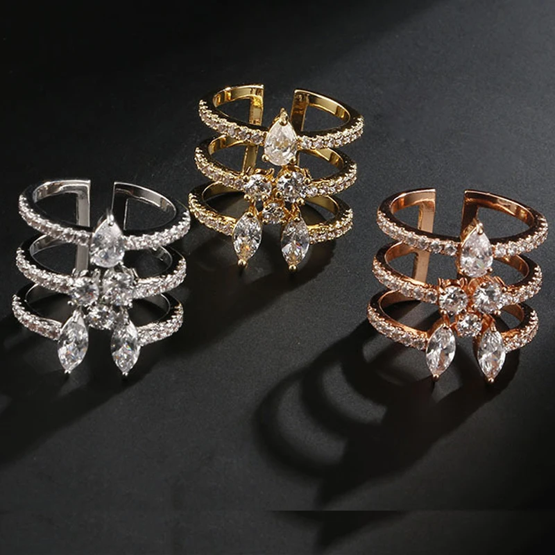 Модные очаровательные подвижные кольца Be 8 дизайнерские в форме капли воды