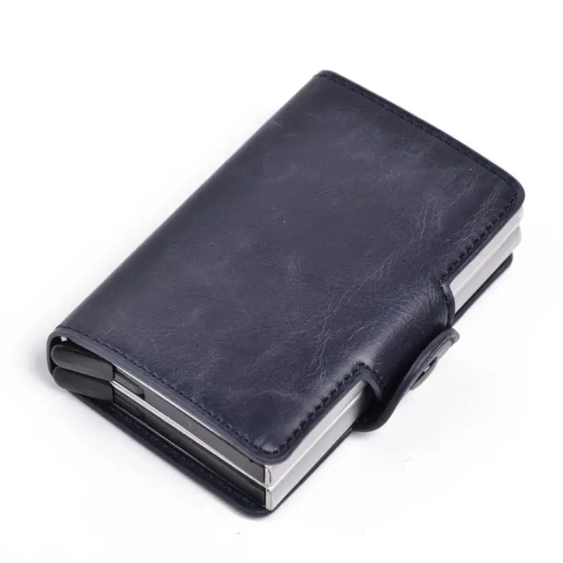 Мужской и Женский деловой держатель для кредитных карт металлический RFID двойной